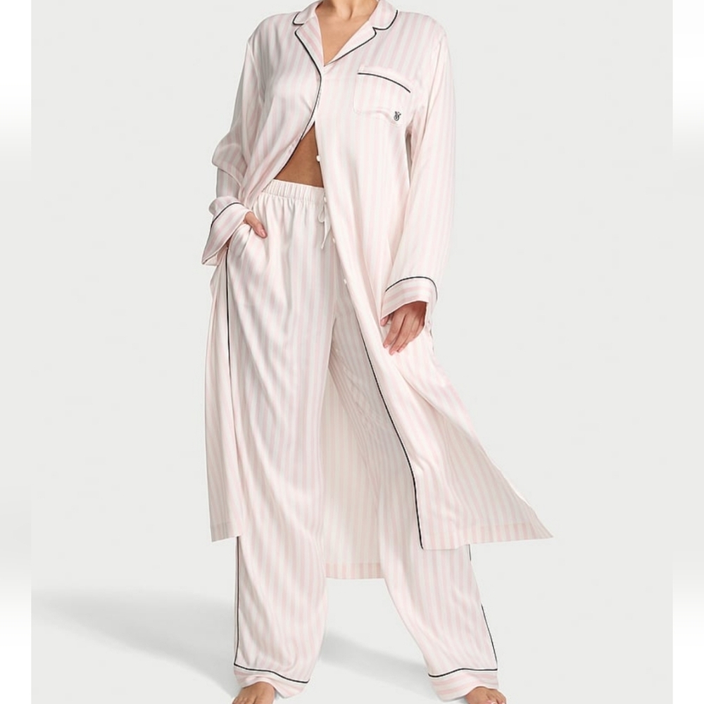 Victoria's Secret Glazed Satin FlyawayTunic Pajama Set Size MEDIUM NWT - Picture 12 of 12